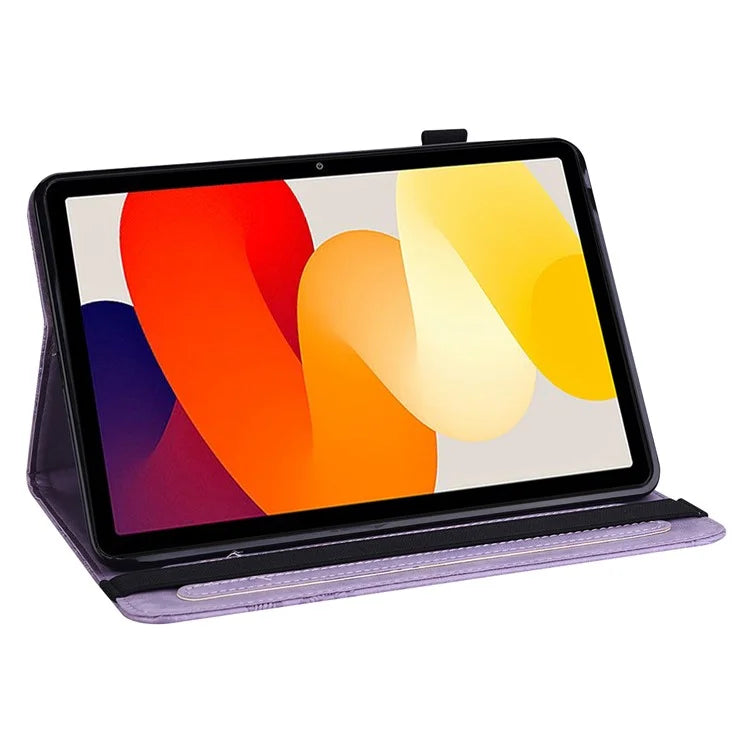 For Xiaomi Redmi Pad SE Case Butterfly Pattern Leather Tablet Cover with Card Slots