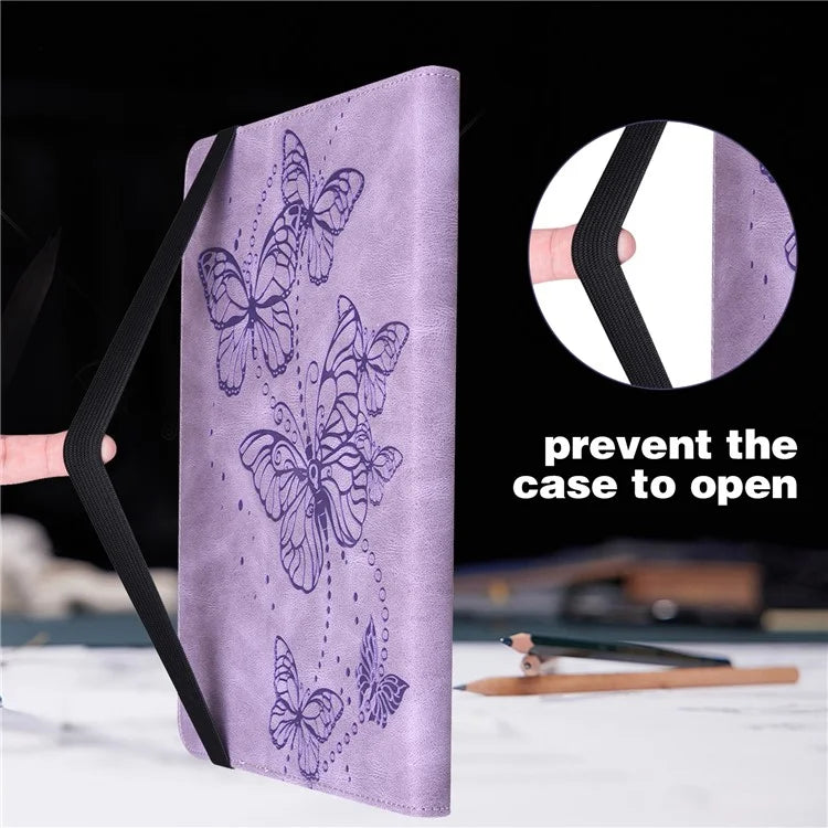 For Xiaomi Redmi Pad SE Case Butterfly Pattern Leather Tablet Cover with Card Slots