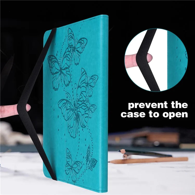For Xiaomi Redmi Pad SE Case Butterfly Pattern Leather Tablet Cover with Card Slots