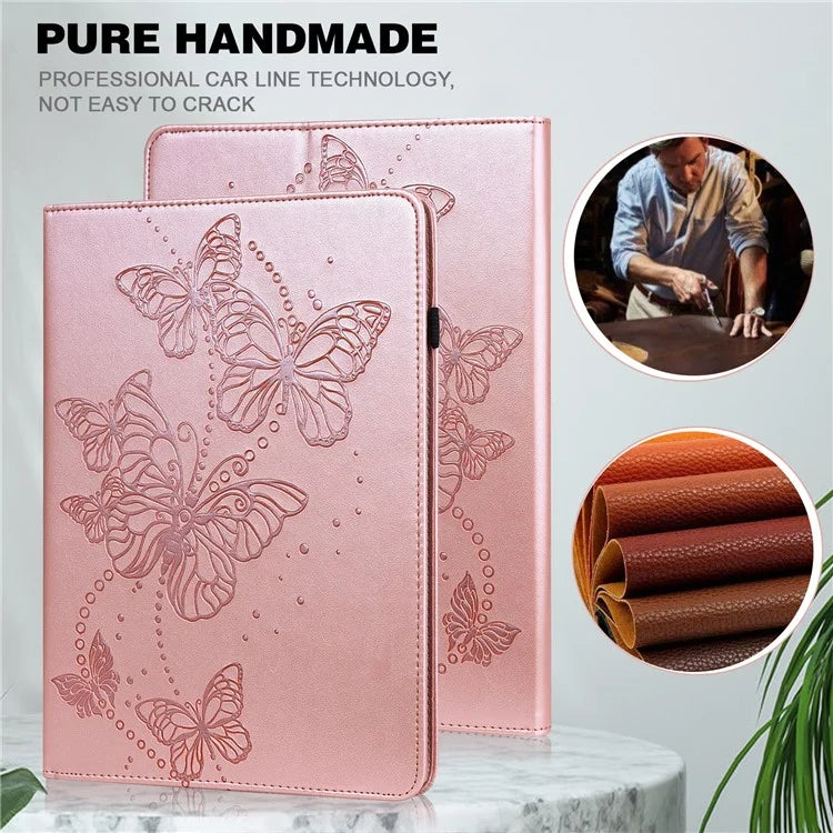 For Xiaomi Redmi Pad SE Case Butterfly Pattern Leather Tablet Cover with Card Slots