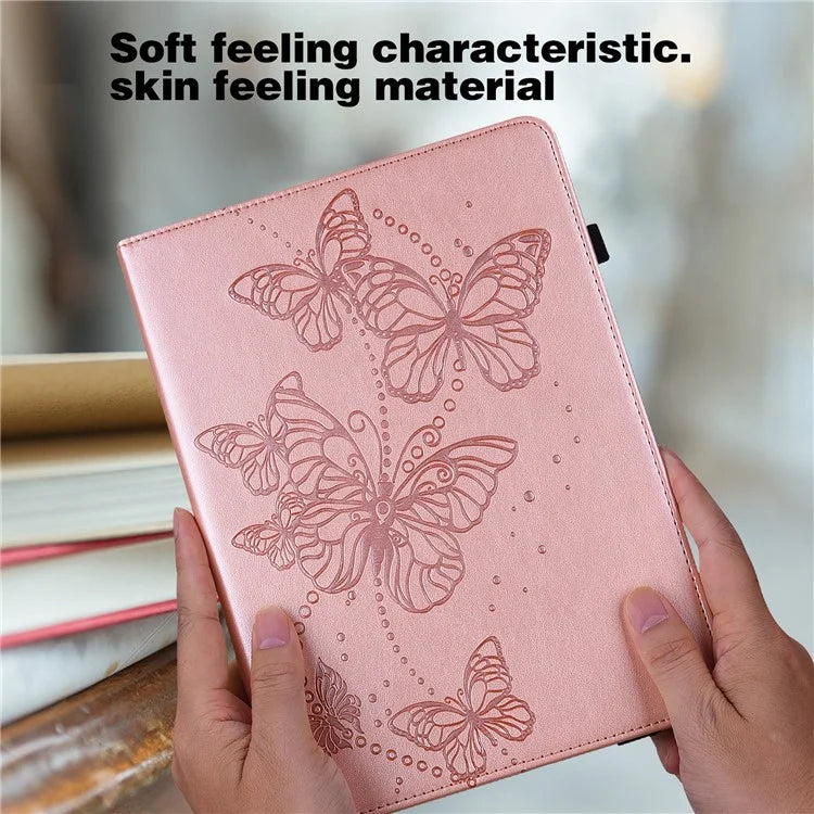 For Xiaomi Redmi Pad SE Case Butterfly Pattern Leather Tablet Cover with Card Slots