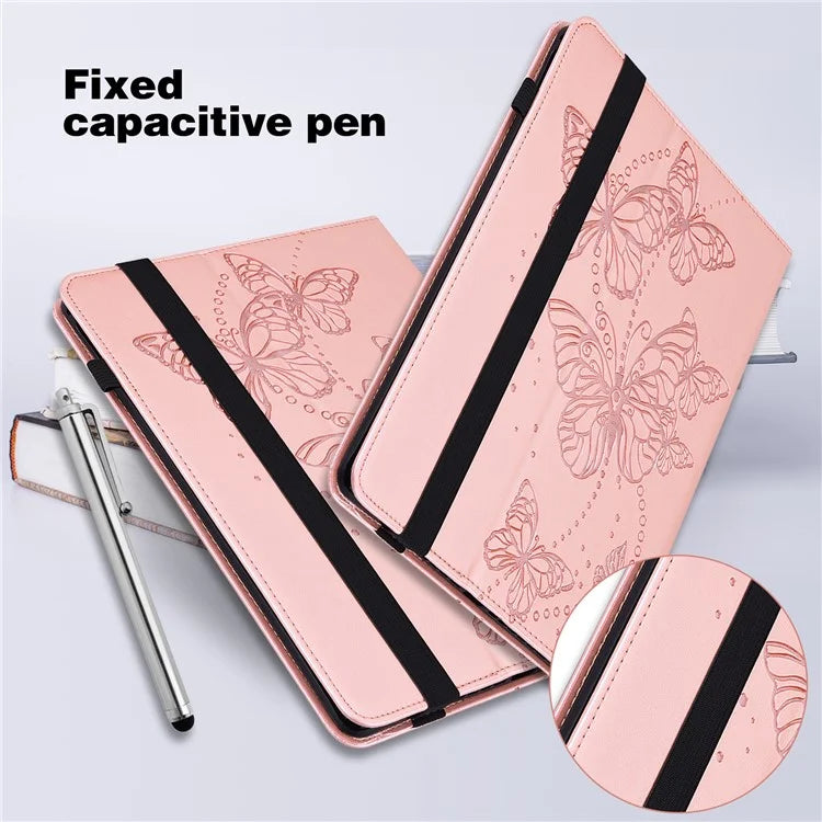 For Xiaomi Redmi Pad SE Case Butterfly Pattern Leather Tablet Cover with Card Slots
