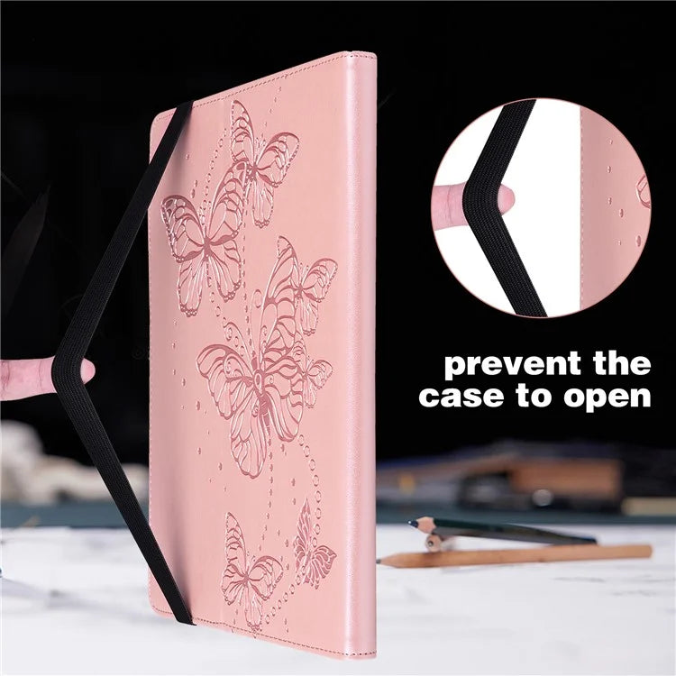 For Xiaomi Redmi Pad SE Case Butterfly Pattern Leather Tablet Cover with Card Slots