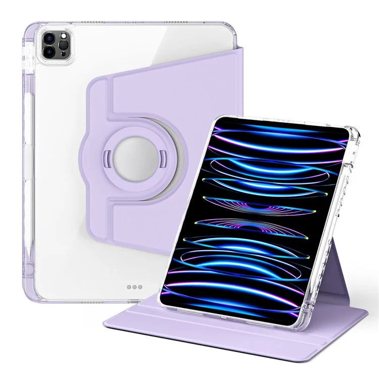 For iPad Pro 11 (2020) / (2021) / (2022) / iPad Air (2020) / (2022) Case PU+Acrylic Kickstand Tablet Cover