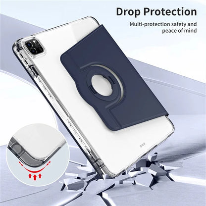For iPad Pro 11 (2020) / (2021) / (2022) / iPad Air (2020) / (2022) Case PU+Acrylic Kickstand Tablet Cover