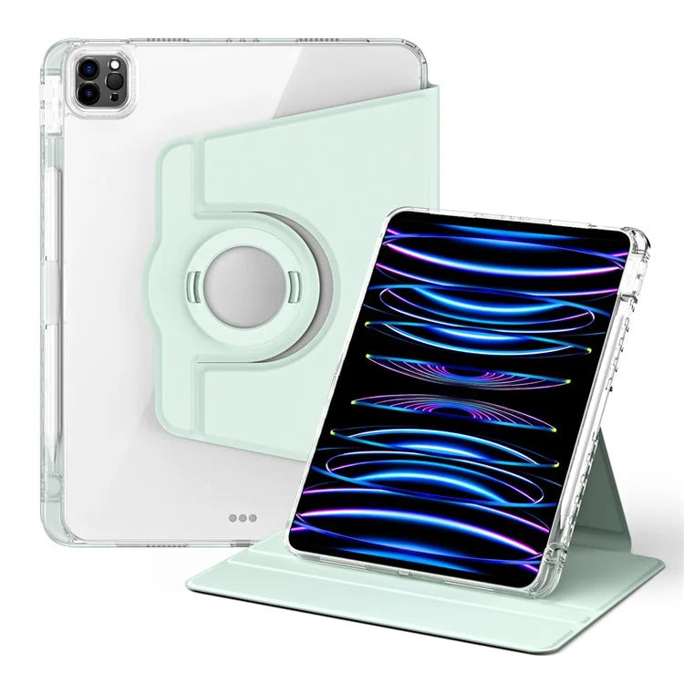 For iPad Pro 11 (2020) / (2021) / (2022) / iPad Air (2020) / (2022) Case PU+Acrylic Kickstand Tablet Cover
