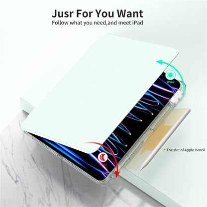For iPad Pro 11 (2020) / (2021) / (2022) / iPad Air (2020) / (2022) Case PU+Acrylic Kickstand Tablet Cover