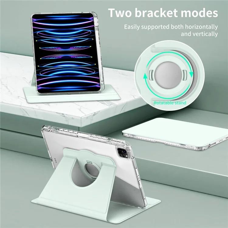 For iPad Pro 11 (2020) / (2021) / (2022) / iPad Air (2020) / (2022) Case PU+Acrylic Kickstand Tablet Cover