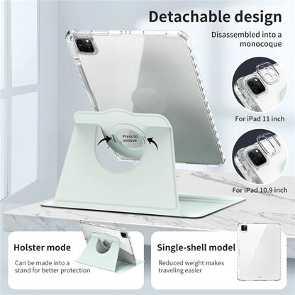 For iPad Pro 11 (2020) / (2021) / (2022) / iPad Air (2020) / (2022) Case PU+Acrylic Kickstand Tablet Cover
