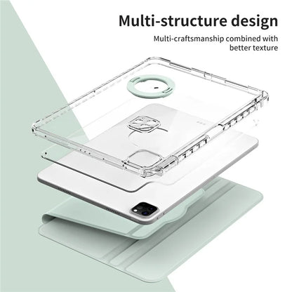 For iPad Pro 11 (2020) / (2021) / (2022) / iPad Air (2020) / (2022) Case PU+Acrylic Kickstand Tablet Cover
