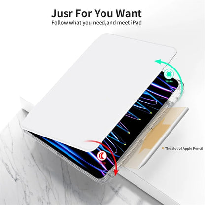 For iPad Pro 11 (2020) / (2021) / (2022) / iPad Air (2020) / (2022) Case PU+Acrylic Kickstand Tablet Cover