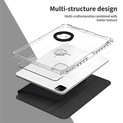 For iPad Pro 11 (2020) / (2021) / (2022) / iPad Air (2020) / (2022) Case PU+Acrylic Kickstand Tablet Cover