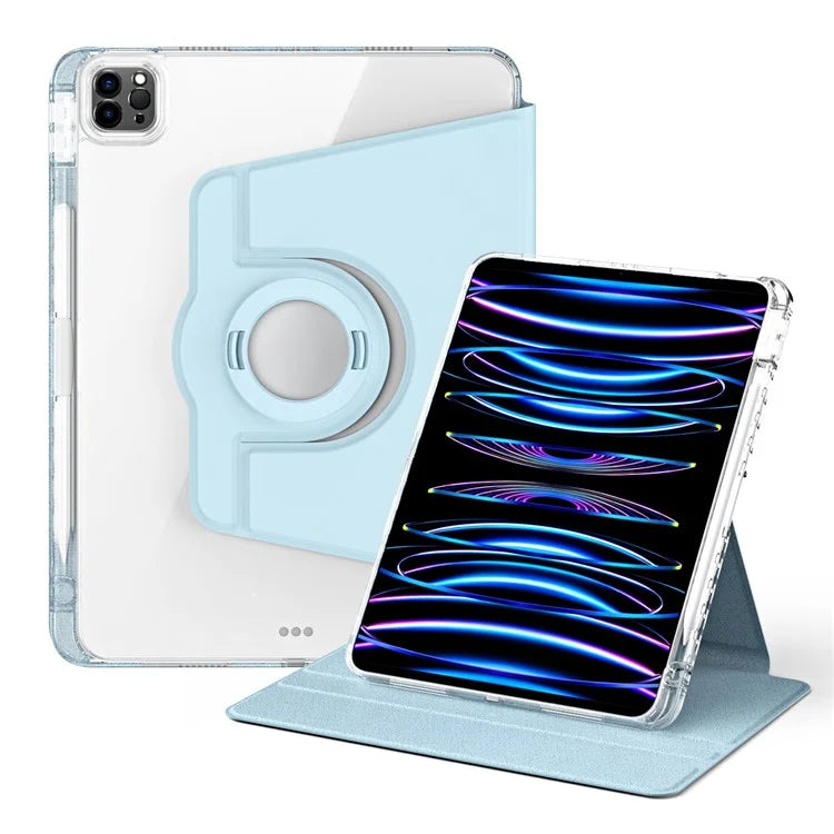 For iPad Pro 11 (2020) / (2021) / (2022) / iPad Air (2020) / (2022) Case PU+Acrylic Kickstand Tablet Cover