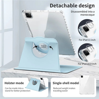 For iPad Pro 11 (2020) / (2021) / (2022) / iPad Air (2020) / (2022) Case PU+Acrylic Kickstand Tablet Cover