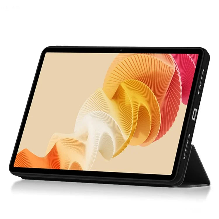For Realme Pad 2 Trifold Stand Case PU Leather Smart Protective Tablet Cover