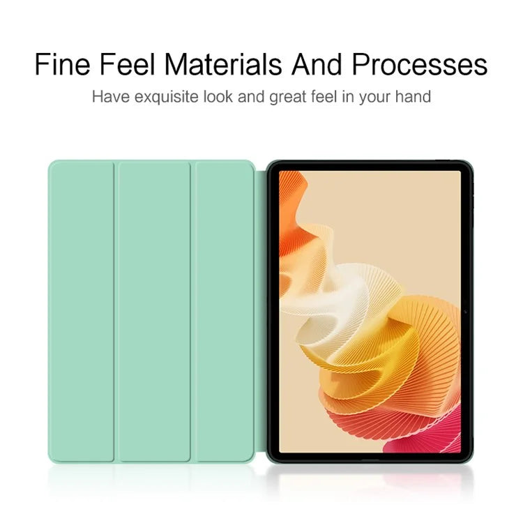 For Realme Pad 2 Trifold Stand Case PU Leather Smart Protective Tablet Cover