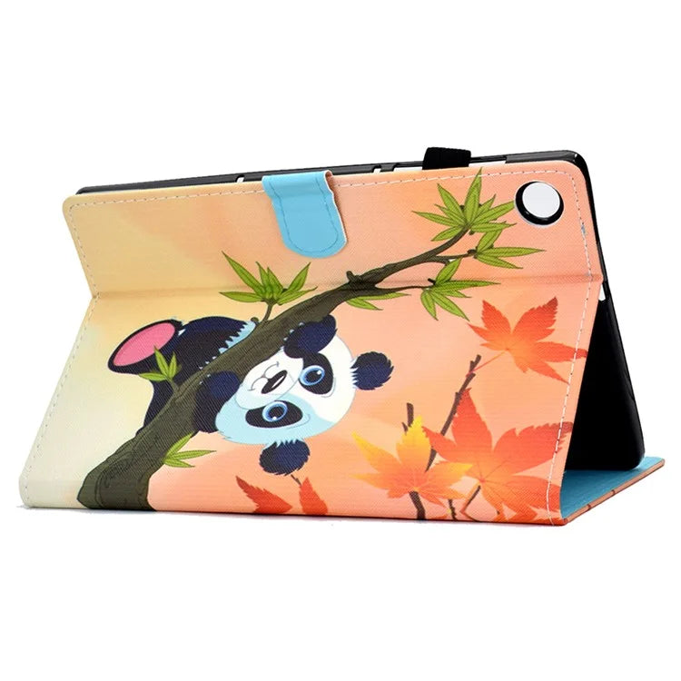 For Samsung Galaxy Tab A9+ Pattern Printing Stand Cover PU Leather Card Holder Tablet Case