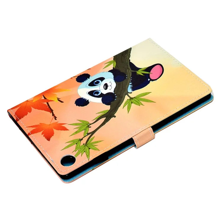 For Samsung Galaxy Tab A9+ Pattern Printing Stand Cover PU Leather Card Holder Tablet Case