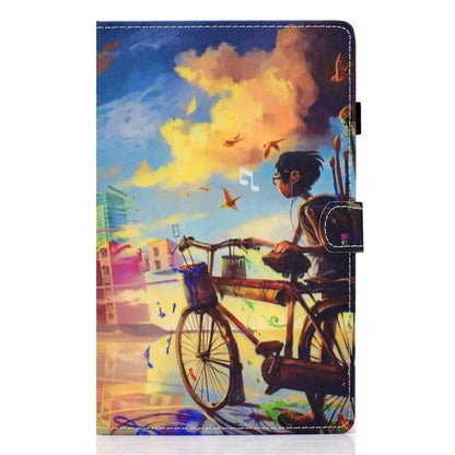 For Samsung Galaxy Tab A9+ Pattern Printing Stand Cover PU Leather Card Holder Tablet Case