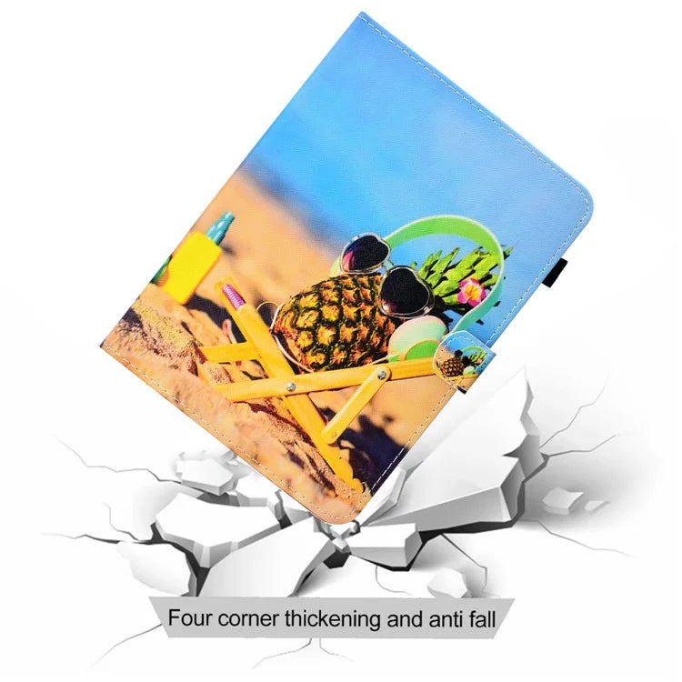 For Samsung Galaxy Tab A9+ Pattern Printing Stand Cover PU Leather Card Holder Tablet Case
