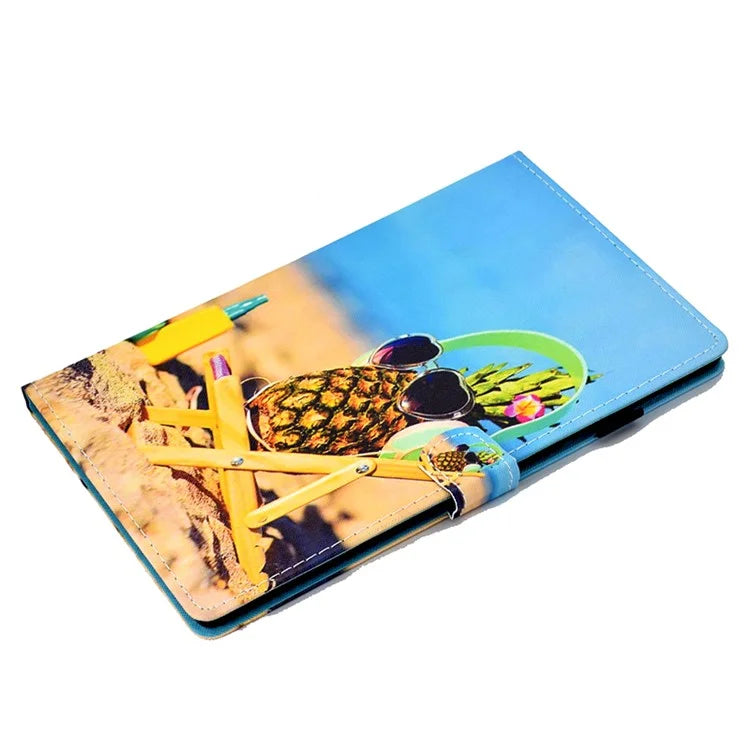 For Samsung Galaxy Tab A9+ Pattern Printing Stand Cover PU Leather Card Holder Tablet Case