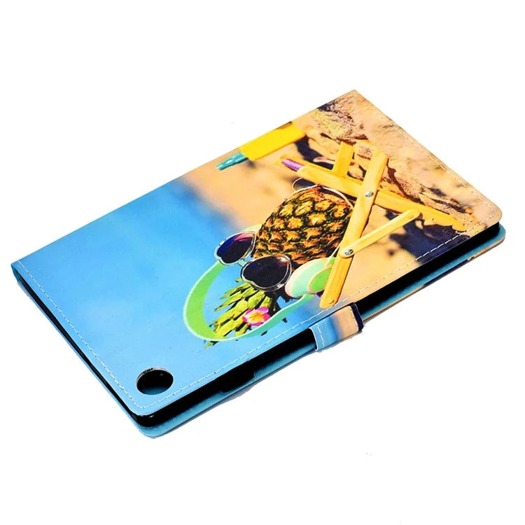 For Samsung Galaxy Tab A9+ Pattern Printing Stand Cover PU Leather Card Holder Tablet Case