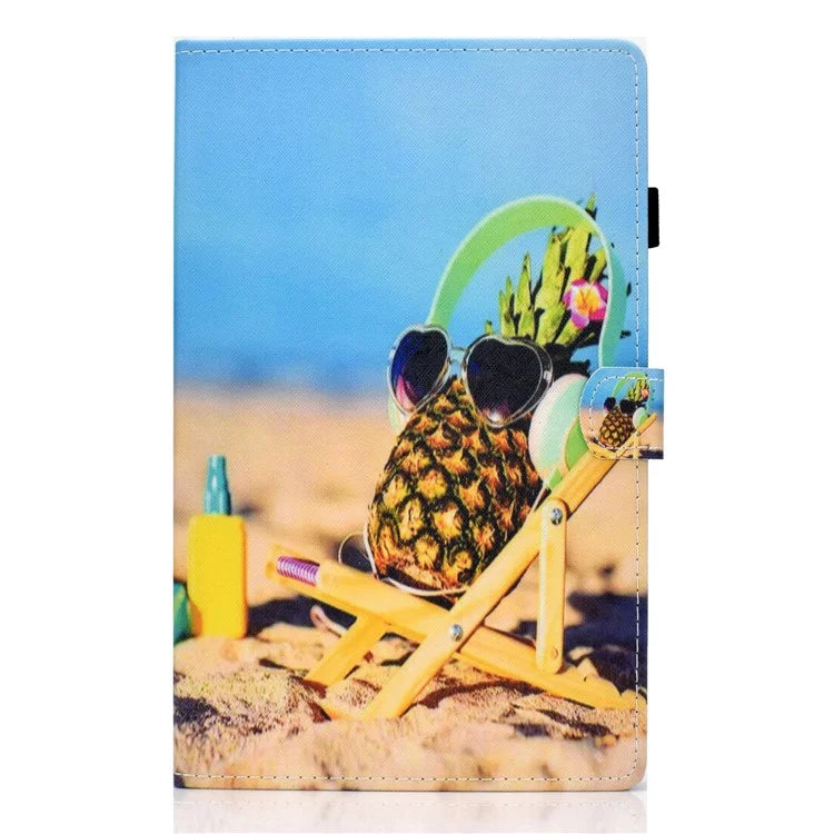 For Samsung Galaxy Tab A9+ Pattern Printing Stand Cover PU Leather Card Holder Tablet Case