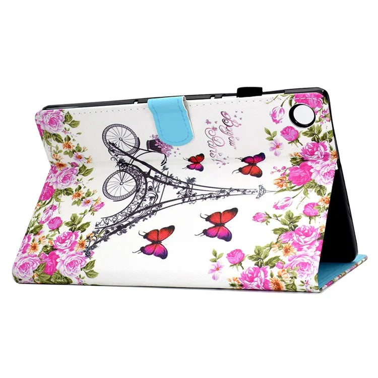 For Samsung Galaxy Tab A9+ Pattern Printing Stand Cover PU Leather Card Holder Tablet Case
