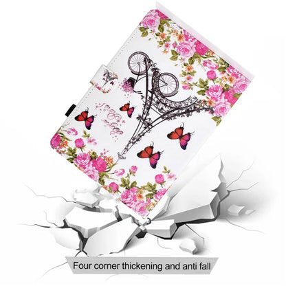 For Samsung Galaxy Tab A9+ Pattern Printing Stand Cover PU Leather Card Holder Tablet Case