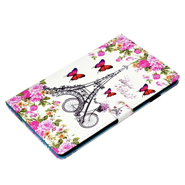 For Samsung Galaxy Tab A9+ Pattern Printing Stand Cover PU Leather Card Holder Tablet Case