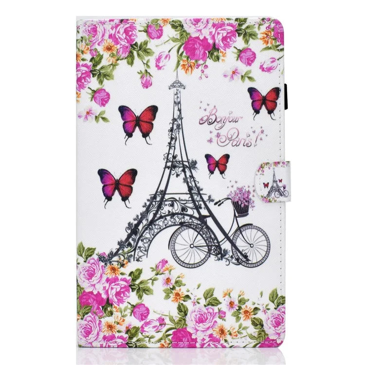For Samsung Galaxy Tab A9+ Pattern Printing Stand Cover PU Leather Card Holder Tablet Case