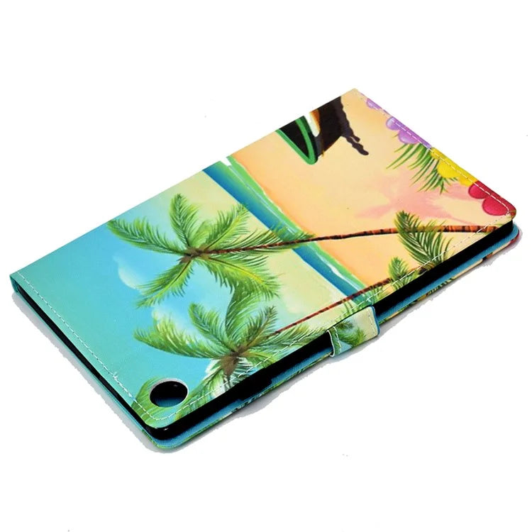 For Samsung Galaxy Tab A9+ Pattern Printing Stand Cover PU Leather Card Holder Tablet Case