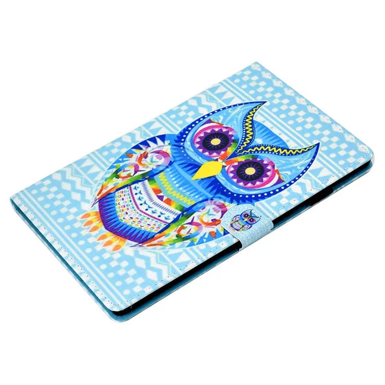For Samsung Galaxy Tab A9+ Pattern Printing Stand Cover PU Leather Card Holder Tablet Case