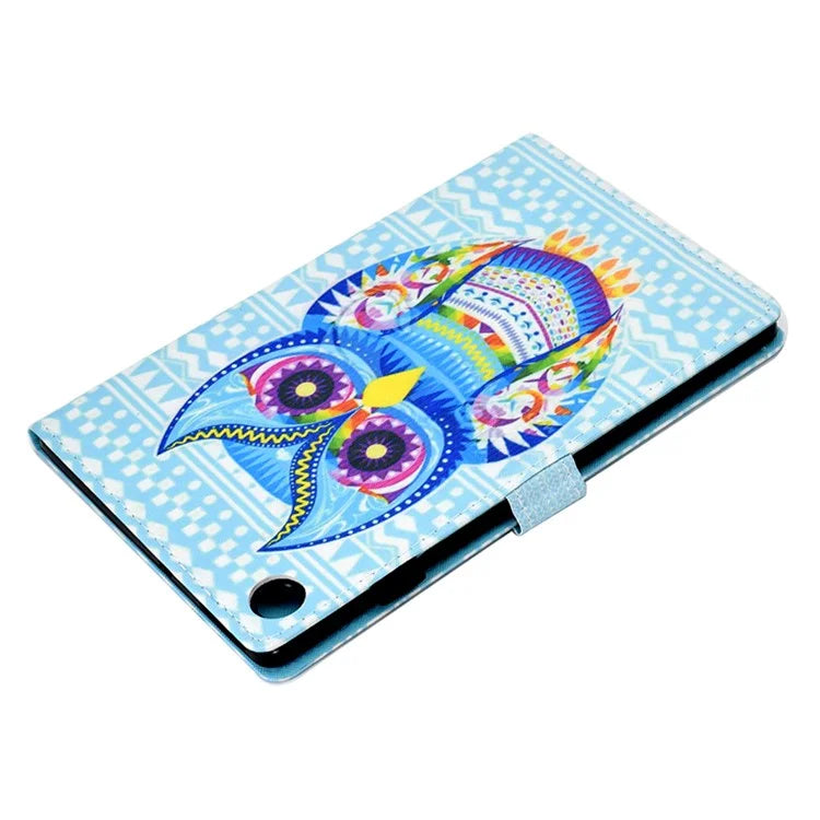 For Samsung Galaxy Tab A9+ Pattern Printing Stand Cover PU Leather Card Holder Tablet Case