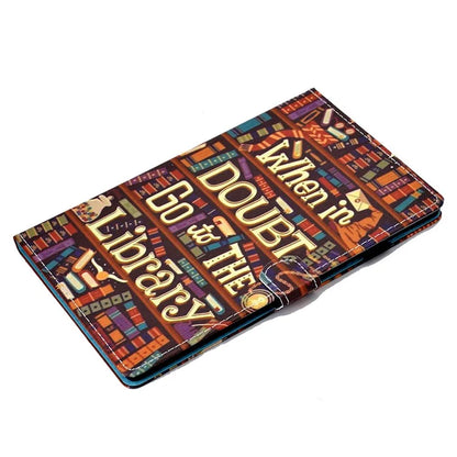For Samsung Galaxy Tab A9+ Pattern Printing Stand Cover PU Leather Card Holder Tablet Case