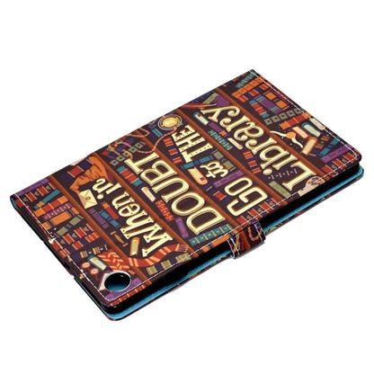 For Samsung Galaxy Tab A9+ Pattern Printing Stand Cover PU Leather Card Holder Tablet Case