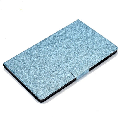 For Samsung Galaxy Tab A9+ Glitter PU Leather Case Card Slots Stand Protective Cover