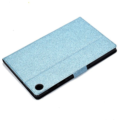 For Samsung Galaxy Tab A9+ Glitter PU Leather Case Card Slots Stand Protective Cover