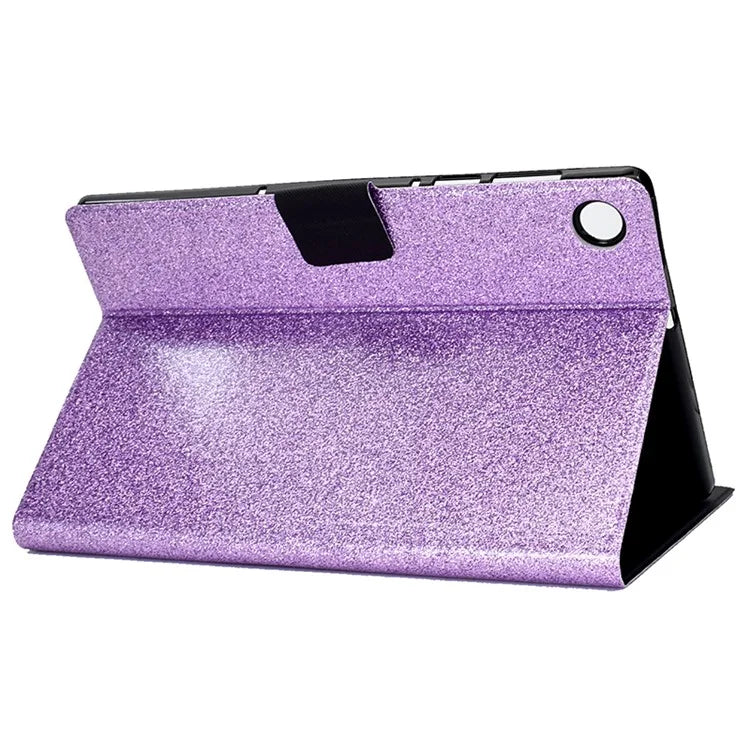 For Samsung Galaxy Tab A9+ Glitter PU Leather Case Card Slots Stand Protective Cover