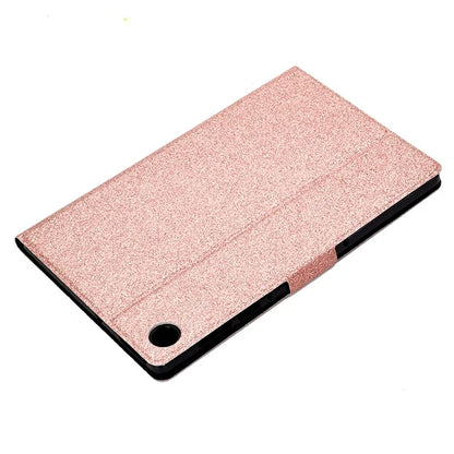 For Samsung Galaxy Tab A9+ Glitter PU Leather Case Card Slots Stand Protective Cover