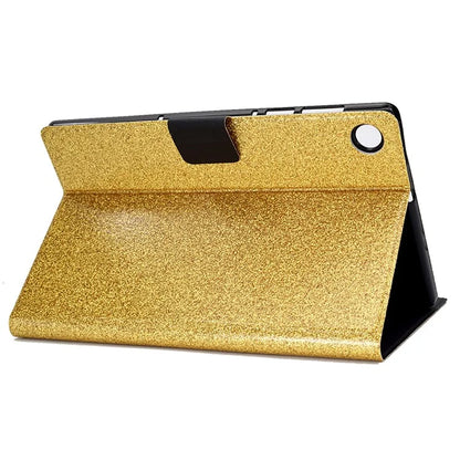 For Samsung Galaxy Tab A9+ Glitter PU Leather Case Card Slots Stand Protective Cover