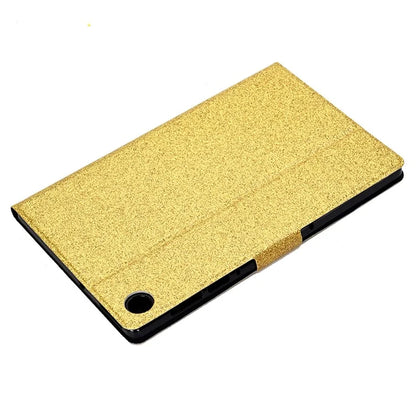For Samsung Galaxy Tab A9+ Glitter PU Leather Case Card Slots Stand Protective Cover