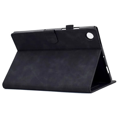 For Samsung Galaxy Tab A9 Smile Imprinted Case Microfiber Leather Card Holder Smart Tablet Cover