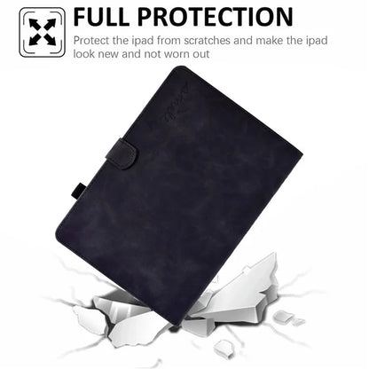 For Samsung Galaxy Tab A9 Smile Imprinted Case Microfiber Leather Card Holder Smart Tablet Cover