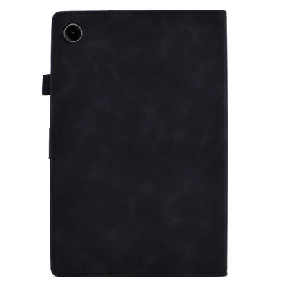 For Samsung Galaxy Tab A9 Smile Imprinted Case Microfiber Leather Card Holder Smart Tablet Cover