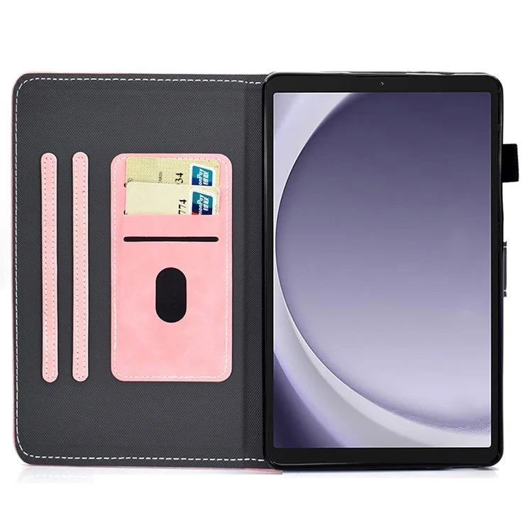 For Samsung Galaxy Tab A9+ Stand PU Leather Case Tablet Cover with Card Slot