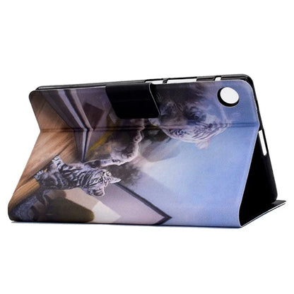 For Samsung Galaxy Tab A9 PU Leather Case Pattern Printing Card Slot Smart Tablet Cover