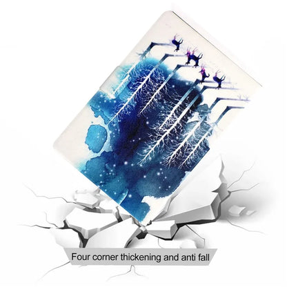 For Samsung Galaxy Tab A9 PU Leather Case Pattern Printing Card Slot Smart Tablet Cover