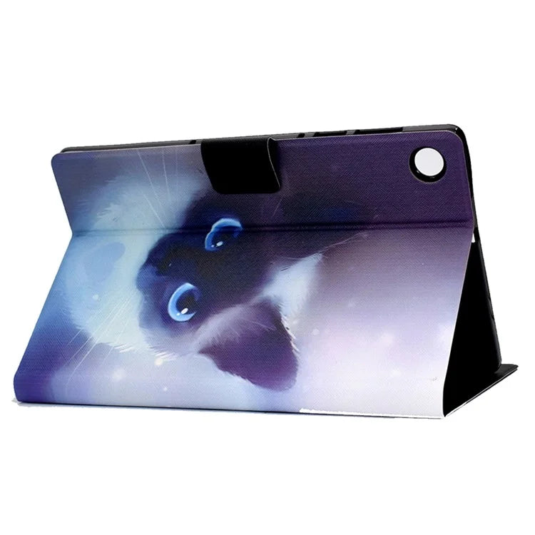 For Samsung Galaxy Tab A9 PU Leather Case Pattern Printing Card Slot Smart Tablet Cover