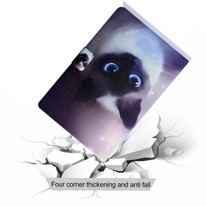 For Samsung Galaxy Tab A9 PU Leather Case Pattern Printing Card Slot Smart Tablet Cover